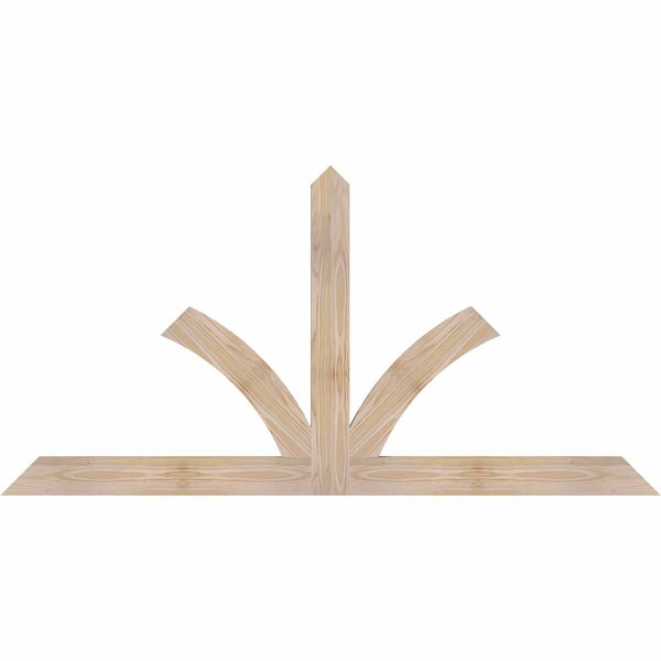 Ekena Millwork Richland Smooth Timber Gable Bracket, Douglas Fir, 60"W x 30"H x 1 1/2"D x 3 1/2"F, 12/12 Pitch GBW060X30X0204RIC00SDF - main